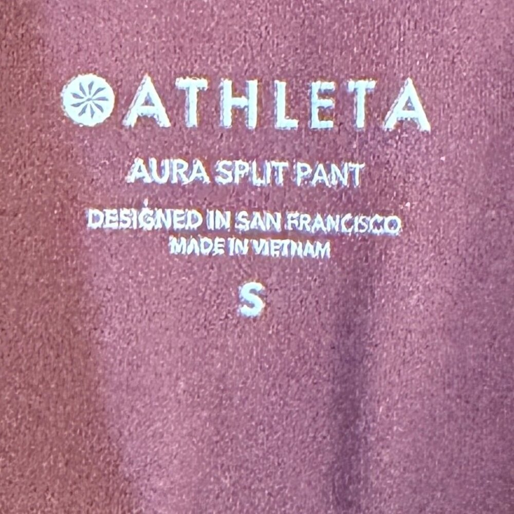 Athleta Aura Split Pant Dark Red/Burgundy/Wine - Size Small Flare Legging Pants - Picture 2 of 6